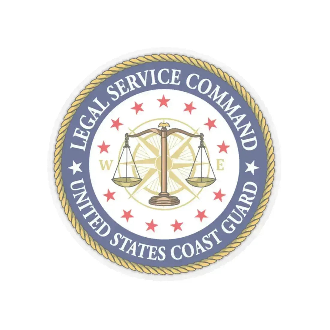 USCG Legal Service Command (U.S. Coast Guard) STICKER Vinyl Kiss-Cut Decal 6 Inch Transparent - The Sticker Space