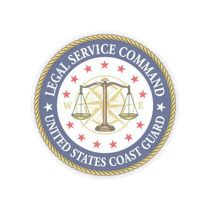 USCG Legal Service Command (U.S. Coast Guard) STICKER Vinyl Kiss-Cut Decal 6 Inch Transparent - The Sticker Space