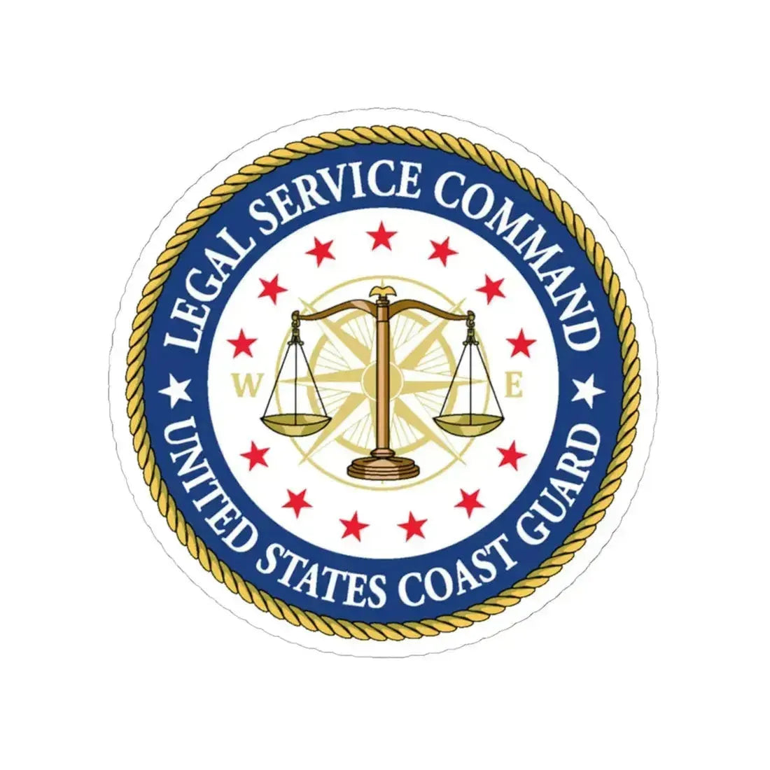 USCG Legal Service Command (U.S. Coast Guard) STICKER Vinyl Kiss-Cut Decal 6 Inch White - The Sticker Space