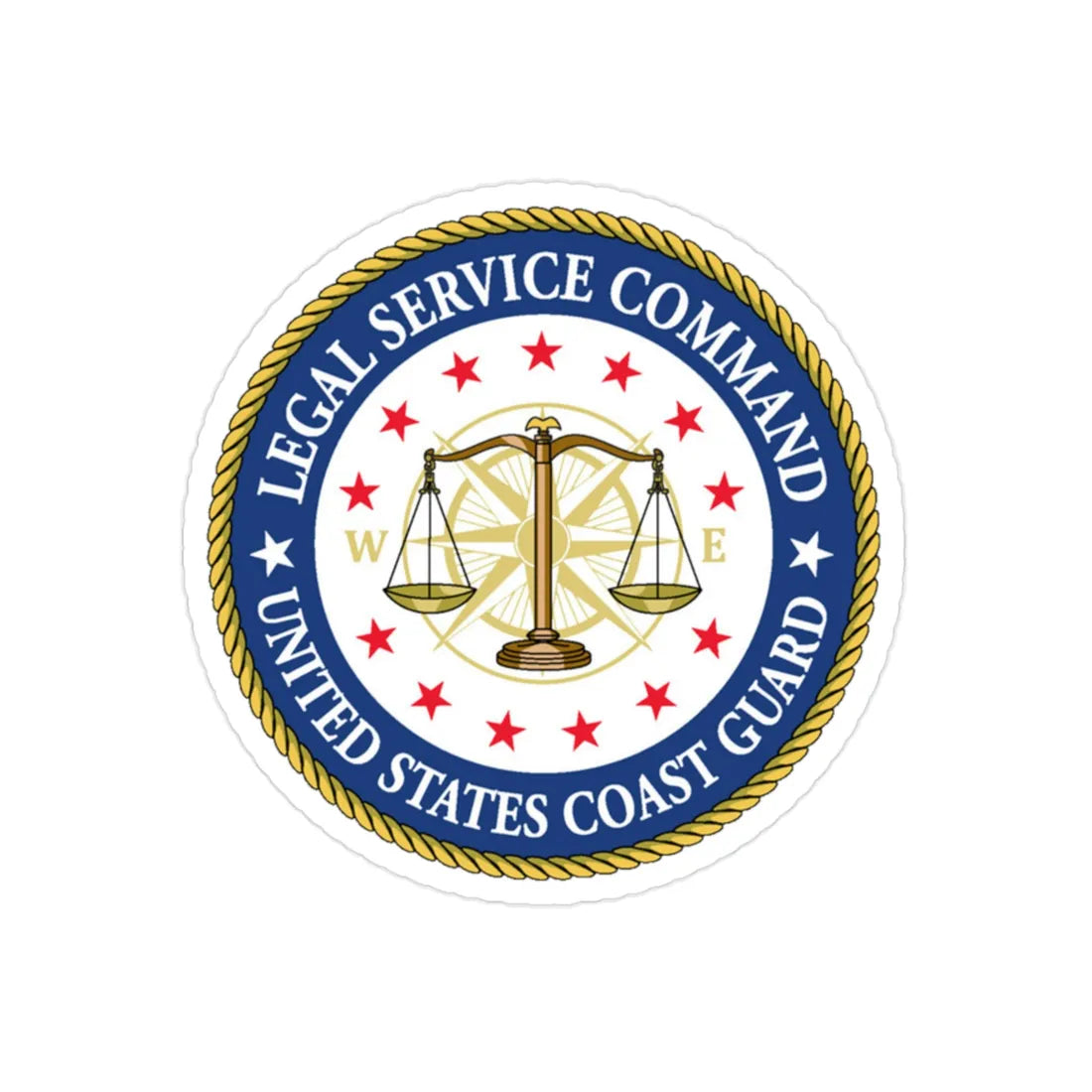 USCG Legal Service Command (U.S. Coast Guard) Transparent STICKER Die-Cut Vinyl Decal 2 Inch - The Sticker Space
