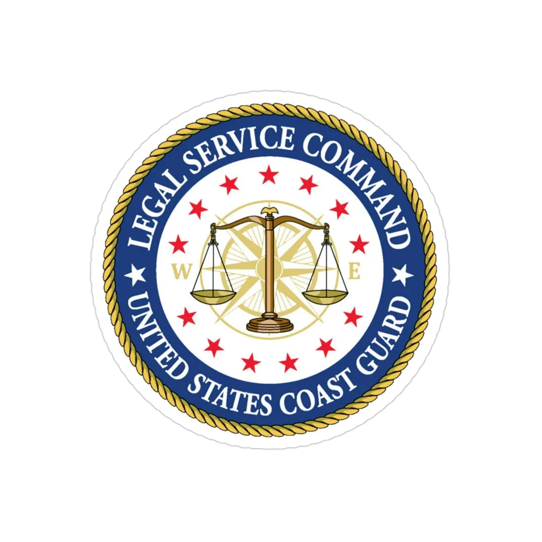 USCG Legal Service Command (U.S. Coast Guard) Transparent STICKER Die-Cut Vinyl Decal 3 Inch - The Sticker Space