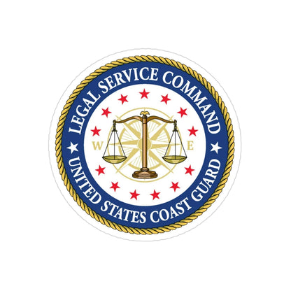USCG Legal Service Command (U.S. Coast Guard) Transparent STICKER Die-Cut Vinyl Decal 3 Inch - The Sticker Space