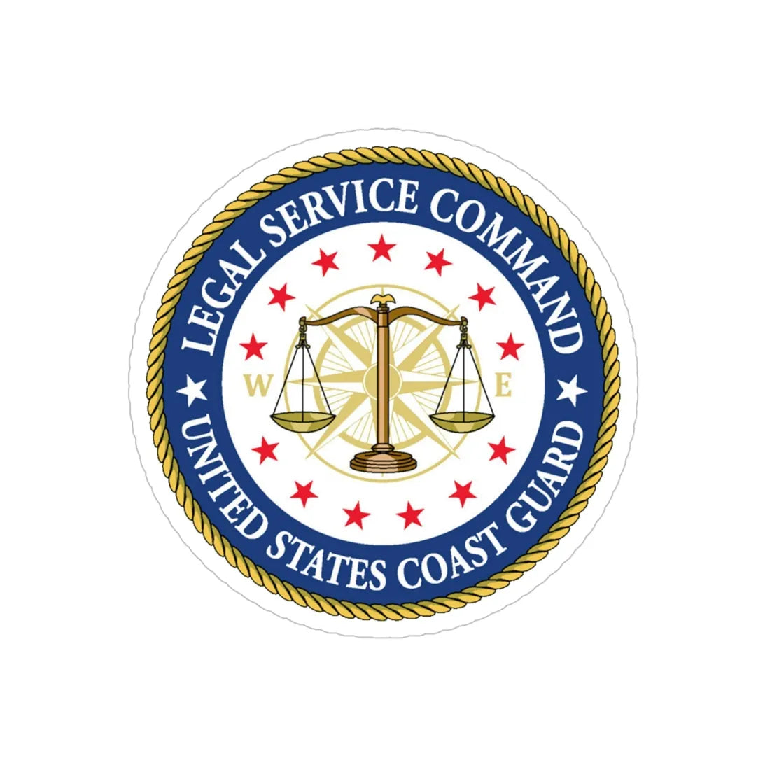 USCG Legal Service Command (U.S. Coast Guard) Transparent STICKER Die-Cut Vinyl Decal 4 Inch - The Sticker Space