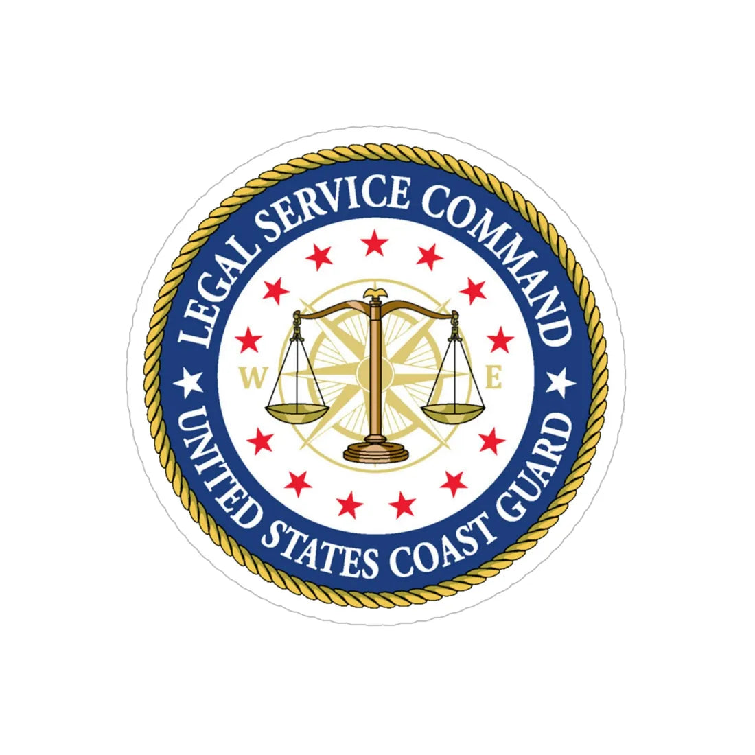USCG Legal Service Command (U.S. Coast Guard) Transparent STICKER Die-Cut Vinyl Decal 6 Inch - The Sticker Space