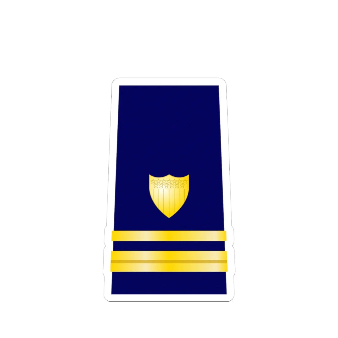 USCG Lieutenant JG Shoulder Board Enhanced (United States) (Military Rank) STICKER Vinyl Kiss-Cut Decal 4 Inch White - The Sticker Space