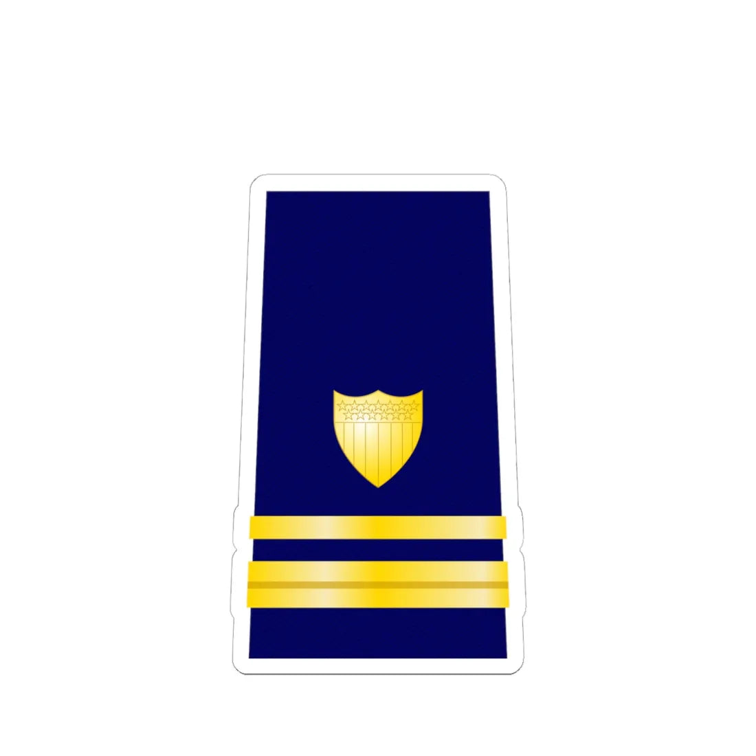 USCG Lieutenant JG Shoulder Board Enhanced (United States) (Military Rank) STICKER Vinyl Kiss-Cut Decal 6 Inch White - The Sticker Space