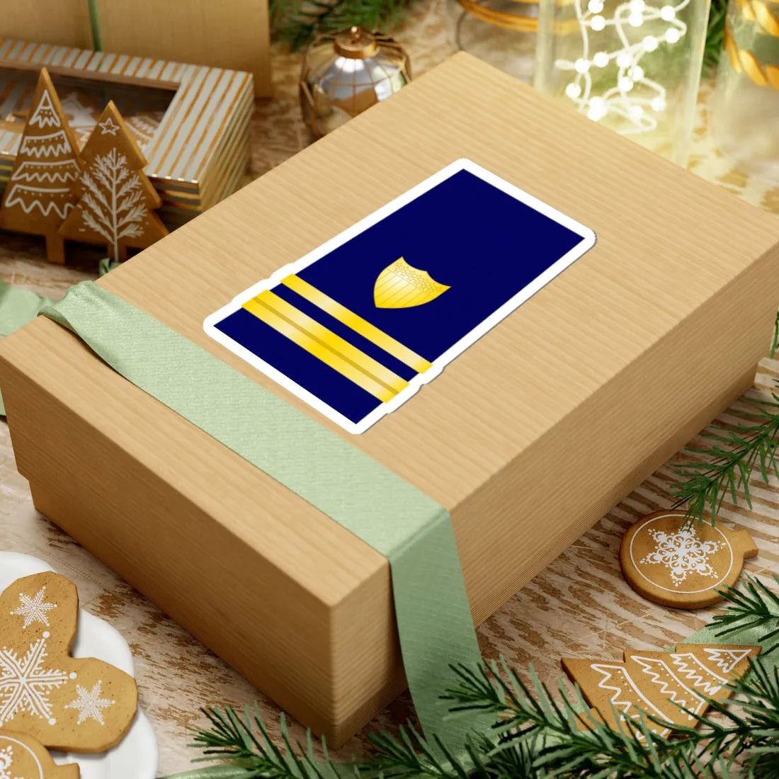 USCG Lieutenant JG Shoulder Board Enhanced (United States) (Military Rank) STICKER Vinyl Kiss-Cut Decal - The Sticker Space