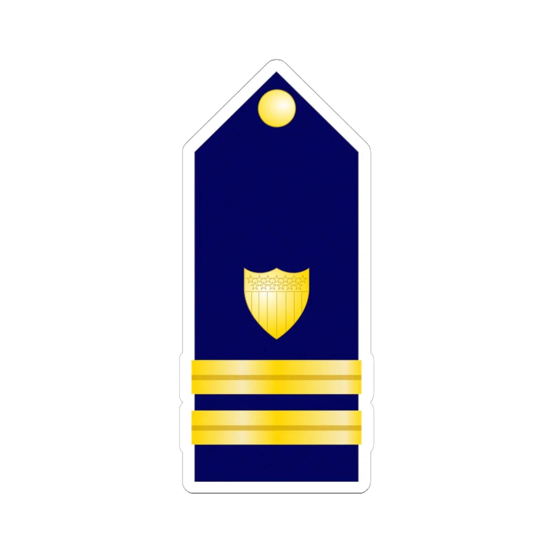 USCG Lieutenant Shoulder Board (United States) (Military Rank) STICKER Vinyl Kiss-Cut Decal 4 Inch White - The Sticker Space