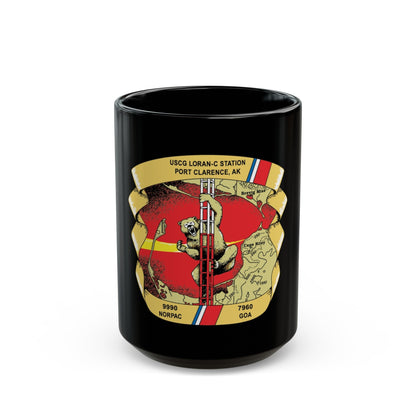 USCG Loran C Station Port Clarence AK (U.S. Coast Guard) Black Coffee Mug-15oz-The Sticker Space