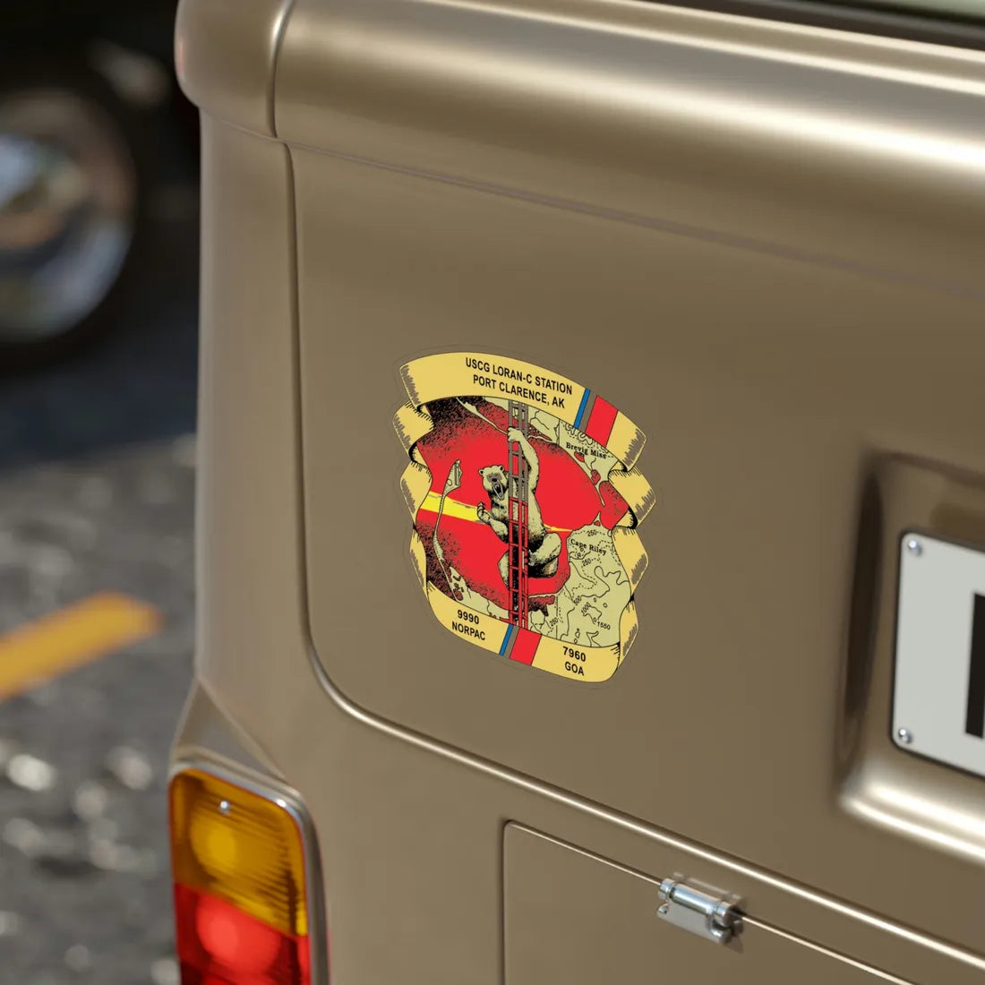 USCG Loran C  Station Port Clarence AK (U.S. Coast Guard) Transparent STICKER Die-Cut Vinyl Decal - The Sticker Space