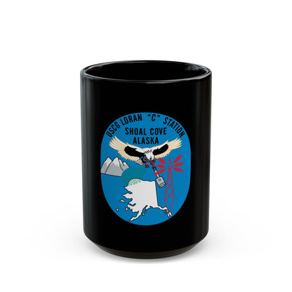 USCG Loran C Station Shoal Cove Alaska (U.S. Coast Guard) Black Coffee Mug-15oz-The Sticker Space