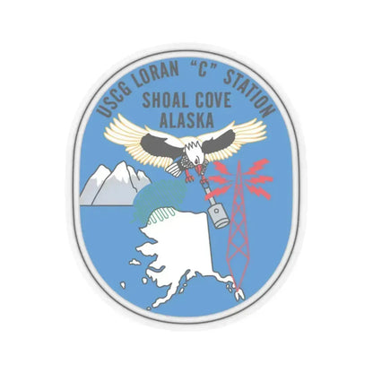 USCG Loran C Station Shoal Cove Alaska (U.S. Coast Guard) STICKER Vinyl Kiss-Cut Decal 3 Inch Transparent - The Sticker Space