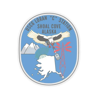 USCG Loran C Station Shoal Cove Alaska (U.S. Coast Guard) STICKER Vinyl Kiss-Cut Decal 4 Inch Transparent - The Sticker Space