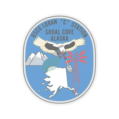 USCG Loran C Station Shoal Cove Alaska (U.S. Coast Guard) STICKER Vinyl Kiss-Cut Decal 4 Inch Transparent - The Sticker Space
