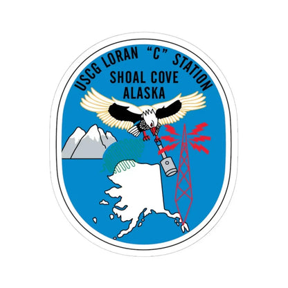 USCG Loran C Station Shoal Cove Alaska (U.S. Coast Guard) STICKER Vinyl Kiss-Cut Decal 6 Inch White - The Sticker Space