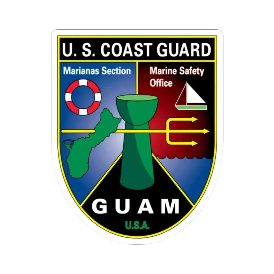 USCG Marianas Sect MSO Guam (U.S. Coast Guard) STICKER Vinyl Kiss-Cut Decal - The Sticker Space