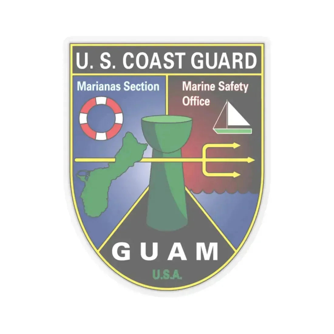 USCG Marianas Sect MSO Guam (U.S. Coast Guard) STICKER Vinyl Kiss-Cut Decal - The Sticker Space