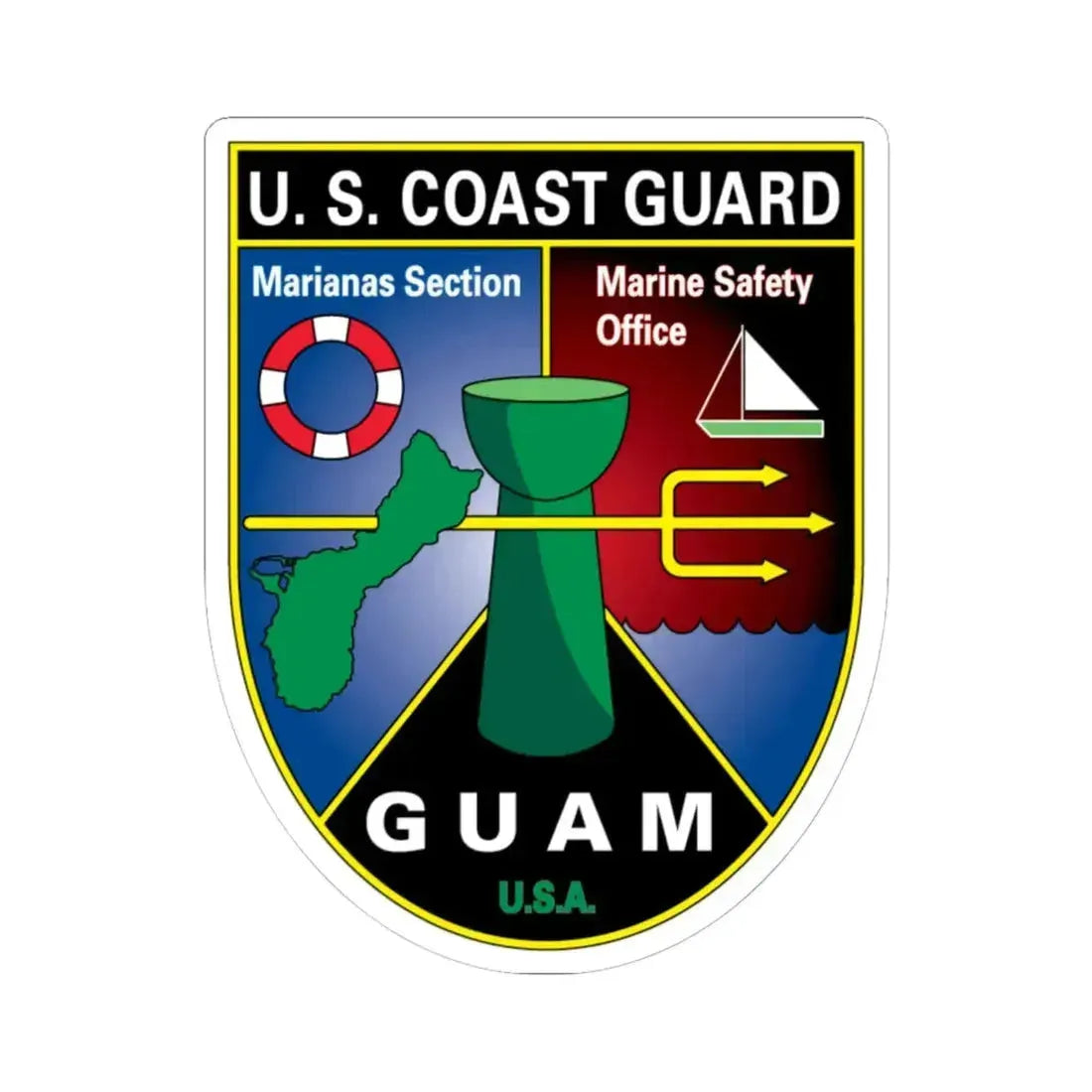 USCG Marianas Sect MSO Guam (U.S. Coast Guard) STICKER Vinyl Kiss-Cut Decal - The Sticker Space