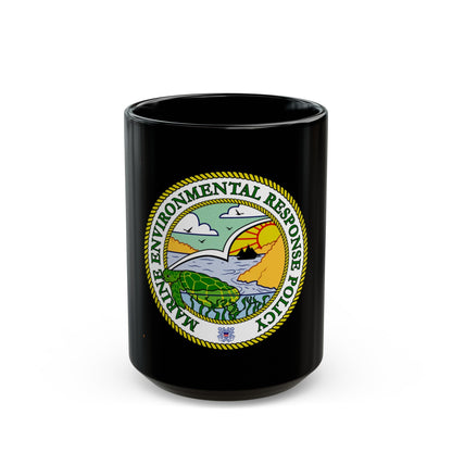 USCG Marine Environmental Resp Policy (U.S. Coast Guard) Black Coffee Mug-15oz-The Sticker Space