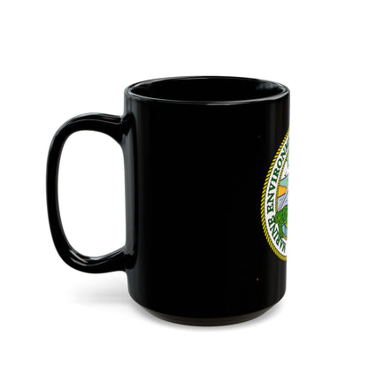 USCG Marine Environmental Resp Policy (U.S. Coast Guard) Black Coffee Mug-The Sticker Space