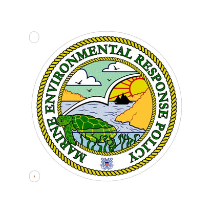 USCG Marine Environmental Resp Policy (U.S. Coast Guard) Transparent STICKER Die-Cut Vinyl Decal 4 Inch - The Sticker Space