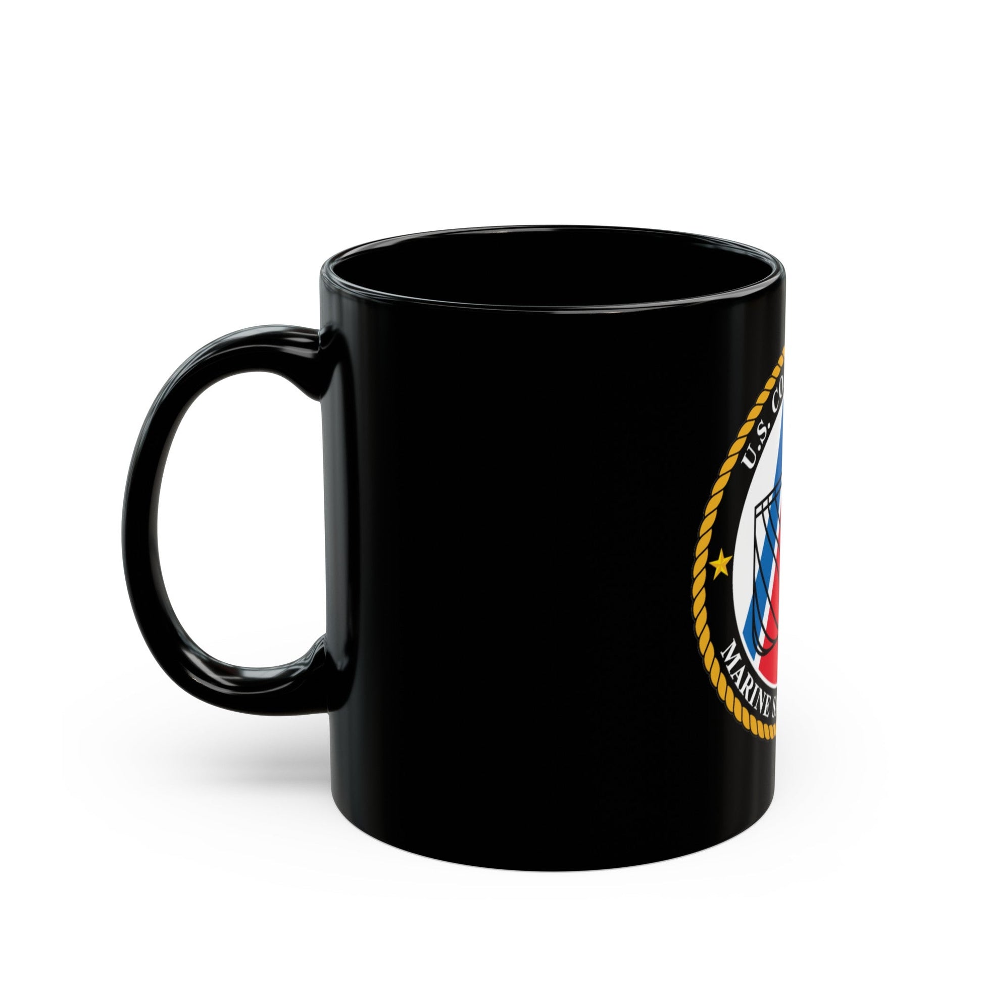 USCG MARINE SAFETY CENTER (U.S. Coast Guard) Black Coffee Mug-The Sticker Space