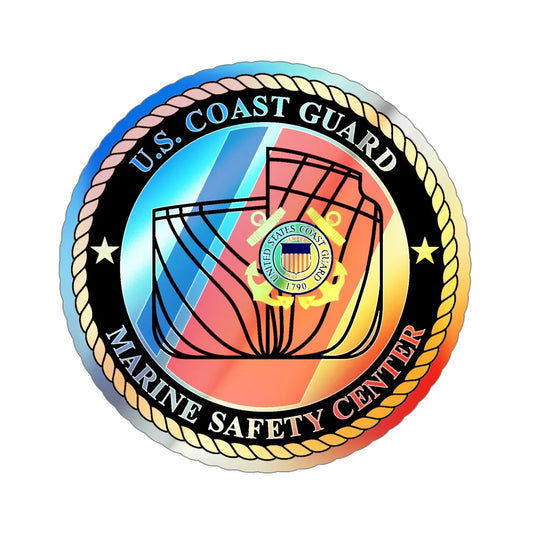 USCG MARINE SAFETY CENTER (U.S. Coast Guard) Holographic STICKER Die-Cut Vinyl Decal 6 Inch Holographic - The Sticker Space