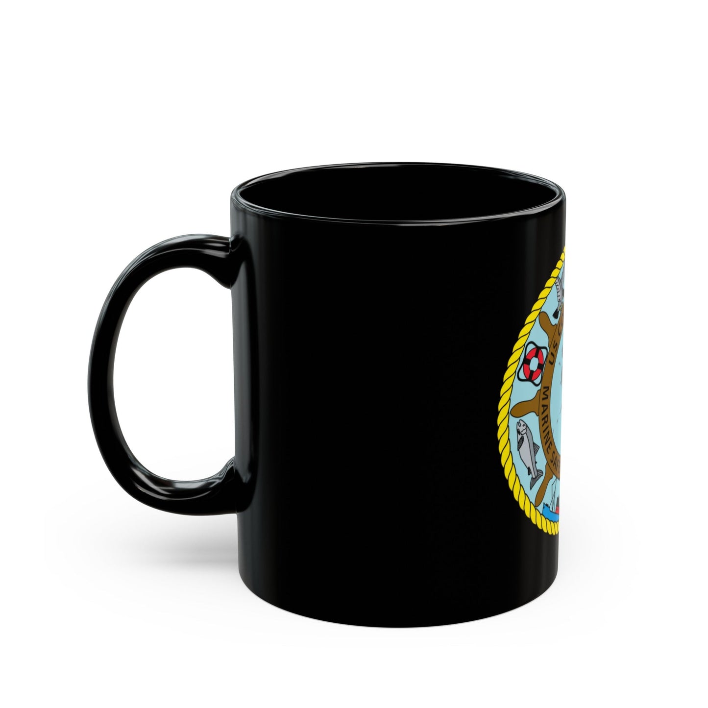 USCG Marine Safety Office Juneau (U.S. Coast Guard) Black Coffee Mug-The Sticker Space