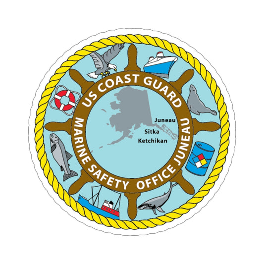 USCG Marine Safety Office Juneau (U.S. Coast Guard) STICKER Vinyl Die-Cut Decal-6 Inch-The Sticker Space