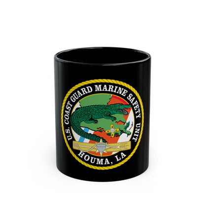 USCG Marine Safety Unit Houma LA (U.S. Coast Guard) Black Coffee Mug-11oz-The Sticker Space