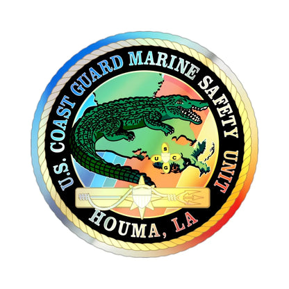 USCG Marine Safety Unit Houma LA (U.S. Coast Guard) Holographic STICKER Die-Cut Vinyl Decal 2 Inch Holographic - The Sticker Space