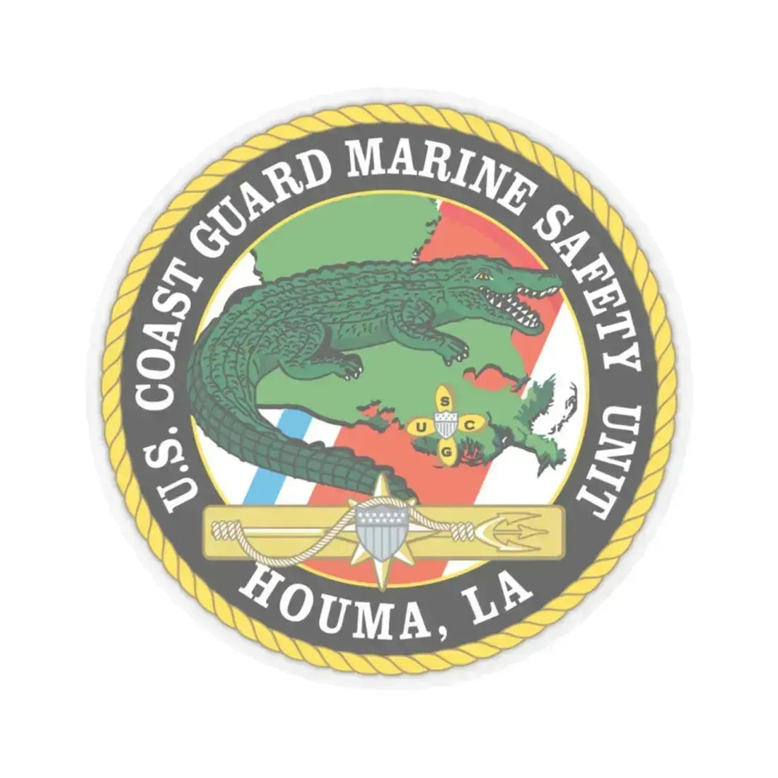 USCG Marine Safety Unit Houma LA (U.S. Coast Guard) STICKER Vinyl Kiss-Cut Decal 6 Inch Transparent - The Sticker Space