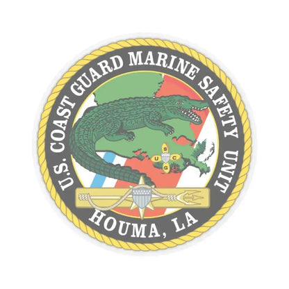 USCG Marine Safety Unit Houma LA (U.S. Coast Guard) STICKER Vinyl Kiss-Cut Decal 6 Inch Transparent - The Sticker Space