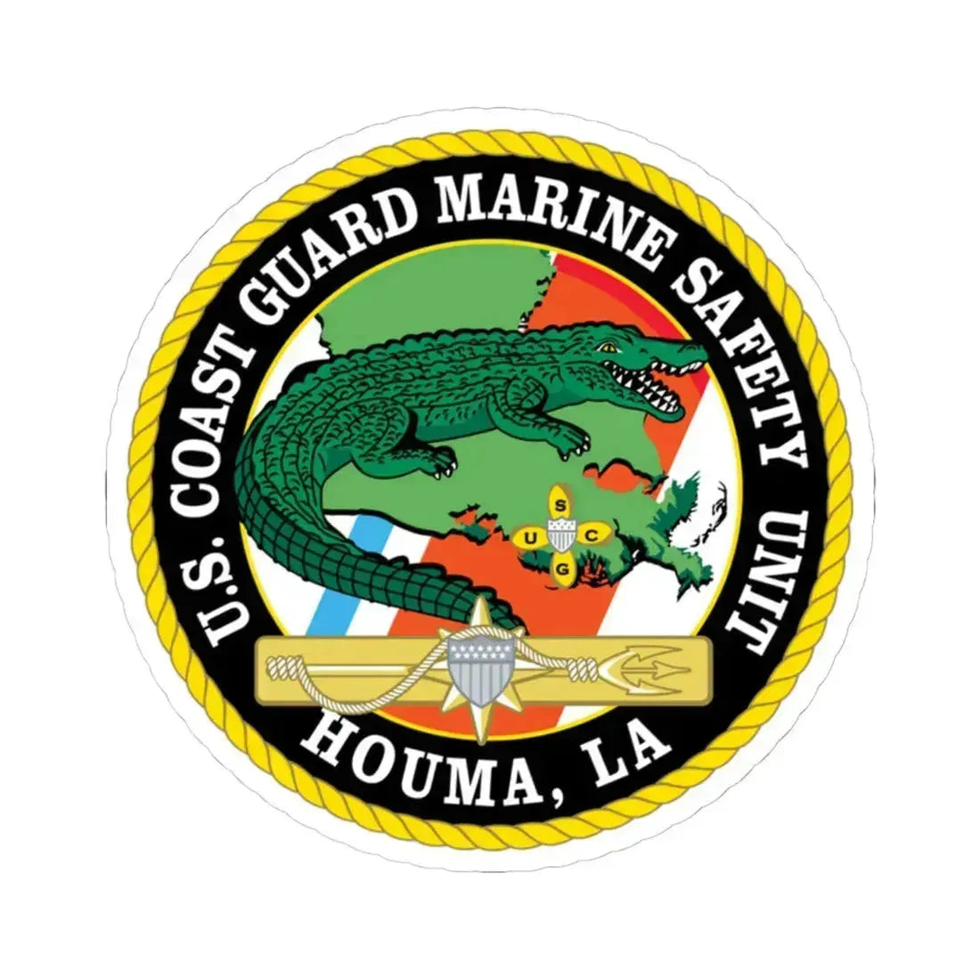 USCG Marine Safety Unit Houma LA (U.S. Coast Guard) STICKER Vinyl Kiss-Cut Decal 6 Inch White - The Sticker Space