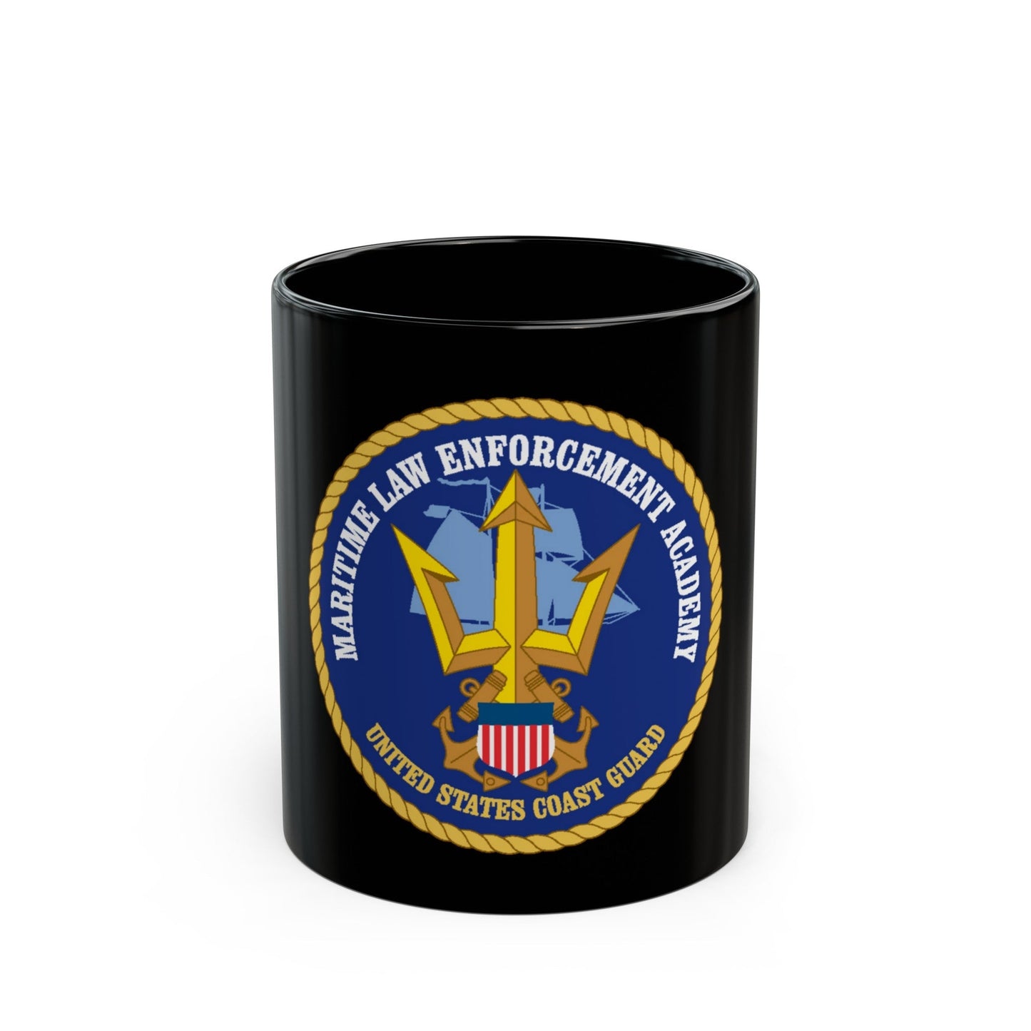 USCG Maritime Law Enforcement Academy (U.S. Coast Guard) Black Coffee Mug-11oz-The Sticker Space