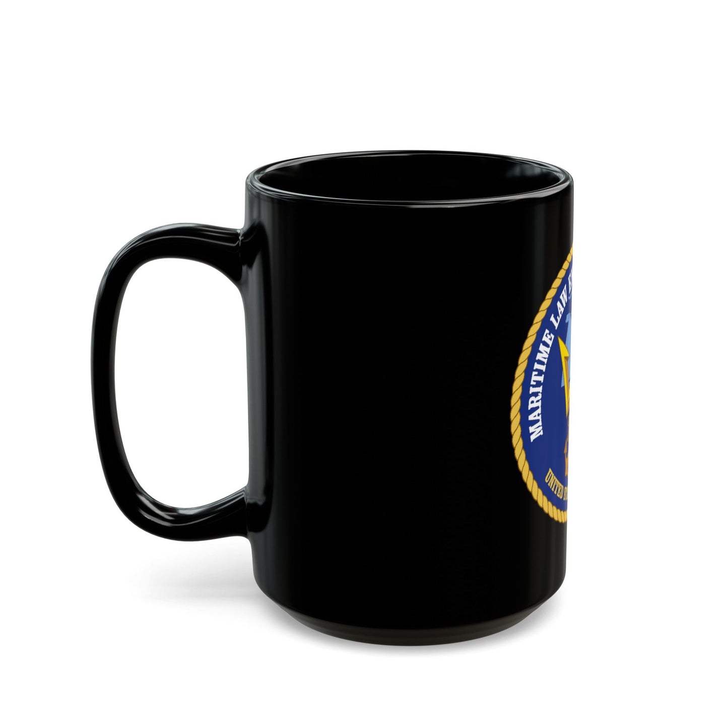 USCG Maritime Law Enforcement Academy (U.S. Coast Guard) Black Coffee Mug-The Sticker Space