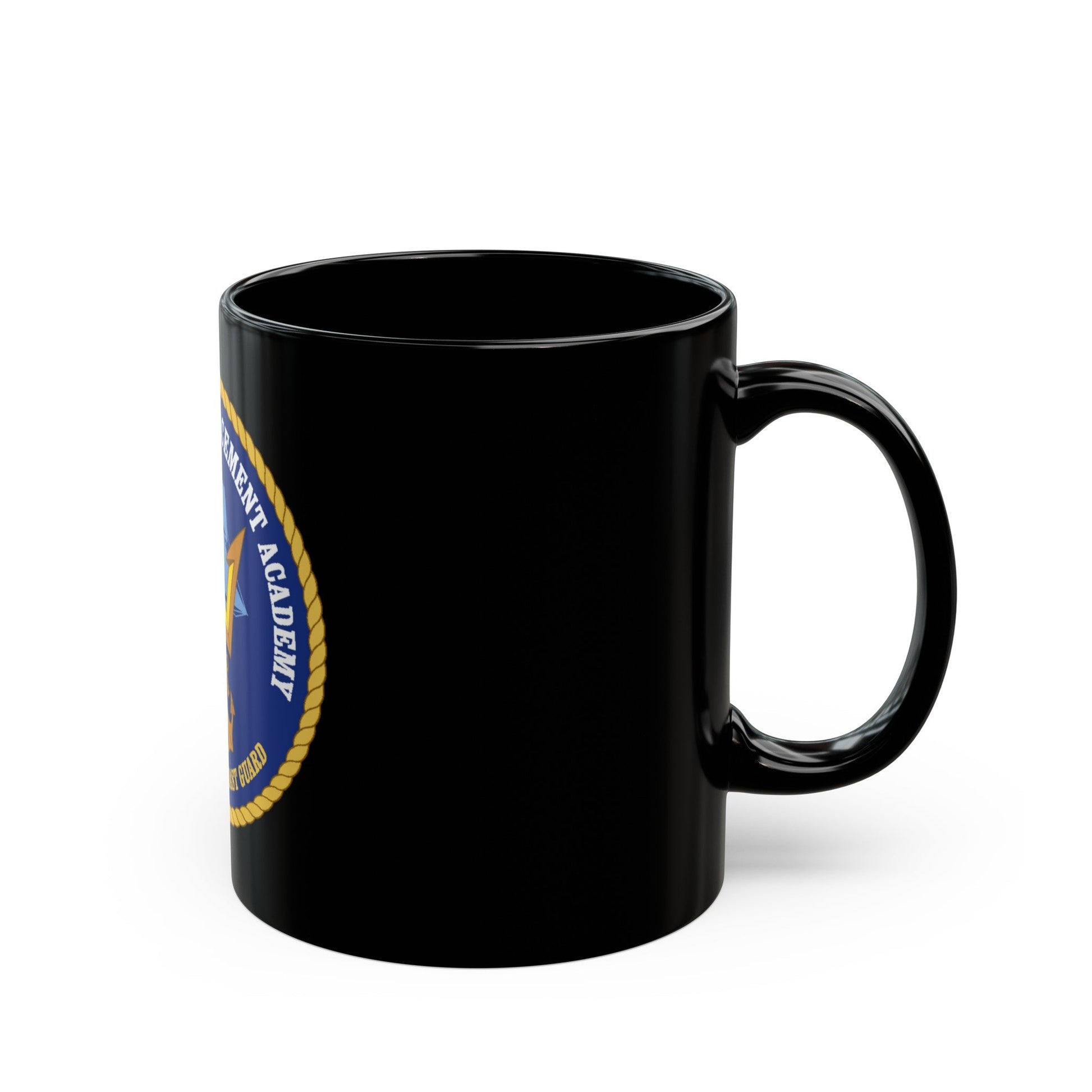 USCG Maritime Law Enforcement Academy (U.S. Coast Guard) Black Coffee Mug-The Sticker Space