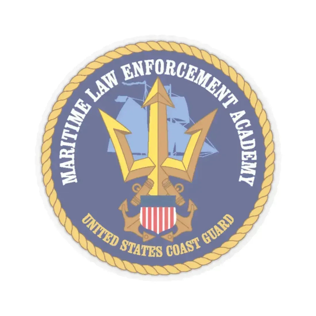 USCG Maritime Law Enforcement Academy (U.S. Coast Guard) STICKER Vinyl Kiss-Cut Decal 2 Inch Transparent - The Sticker Space