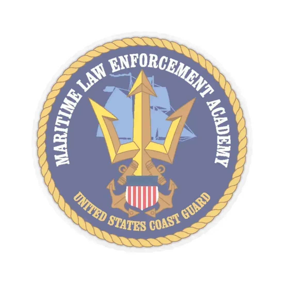 USCG Maritime Law Enforcement Academy (U.S. Coast Guard) STICKER Vinyl Kiss-Cut Decal 4 Inch Transparent - The Sticker Space