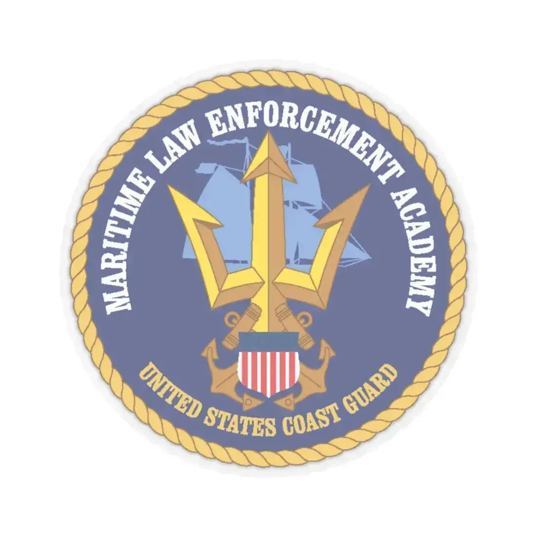 USCG Maritime Law Enforcement Academy (U.S. Coast Guard) STICKER Vinyl Kiss-Cut Decal 6 Inch Transparent - The Sticker Space