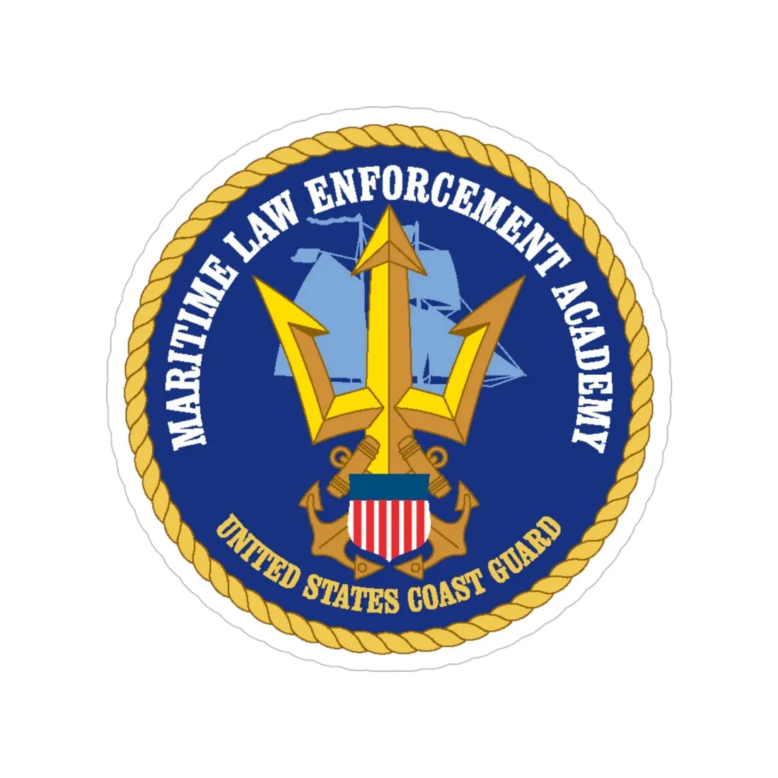 USCG Maritime Law Enforcement Academy (U.S. Coast Guard) Transparent STICKER Die-Cut Vinyl Decal 4 Inch - The Sticker Space