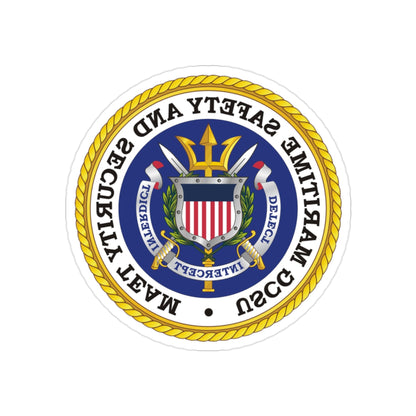 USCG Maritime Safety And Security Team (U.S. Coast Guard) REVERSE PRINT Transparent STICKER-2" × 2"-The Sticker Space