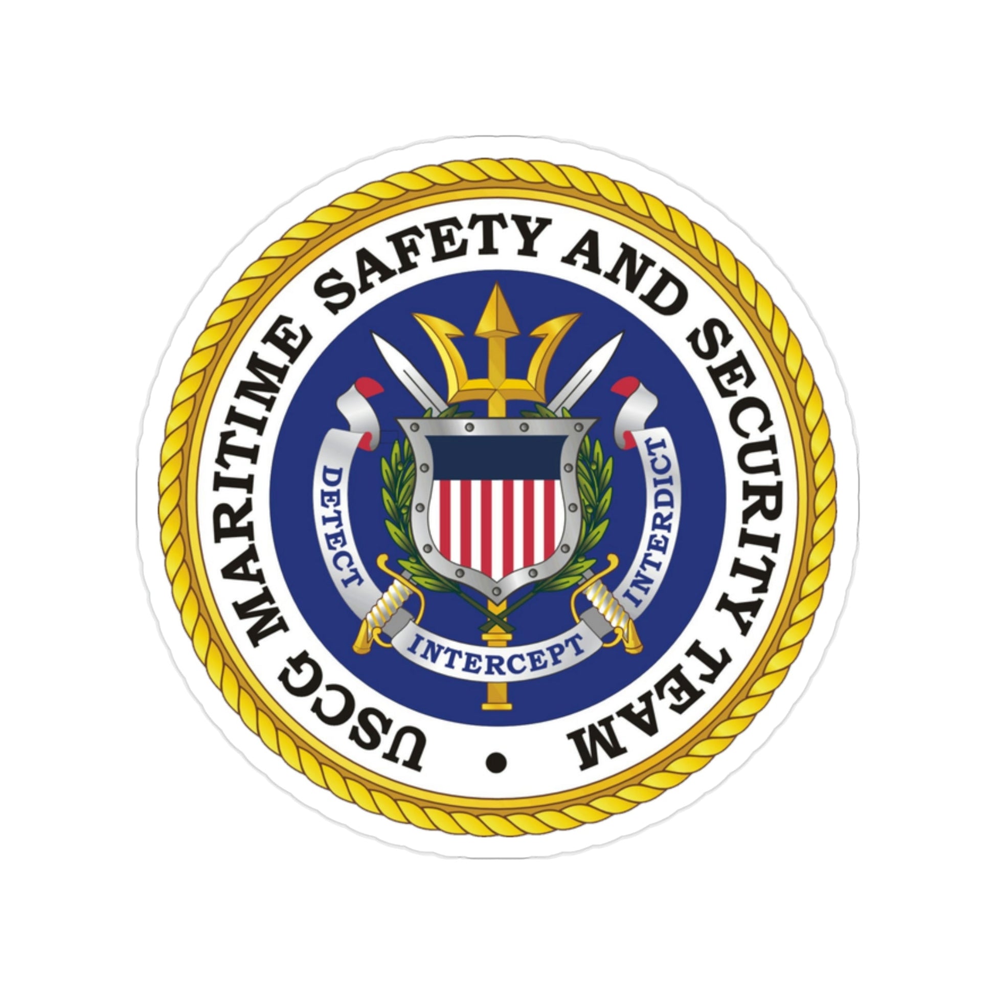 USCG Maritime Safety And Security Team (U.S. Coast Guard) Transparent STICKER Die-Cut Vinyl Decal-2 Inch-The Sticker Space