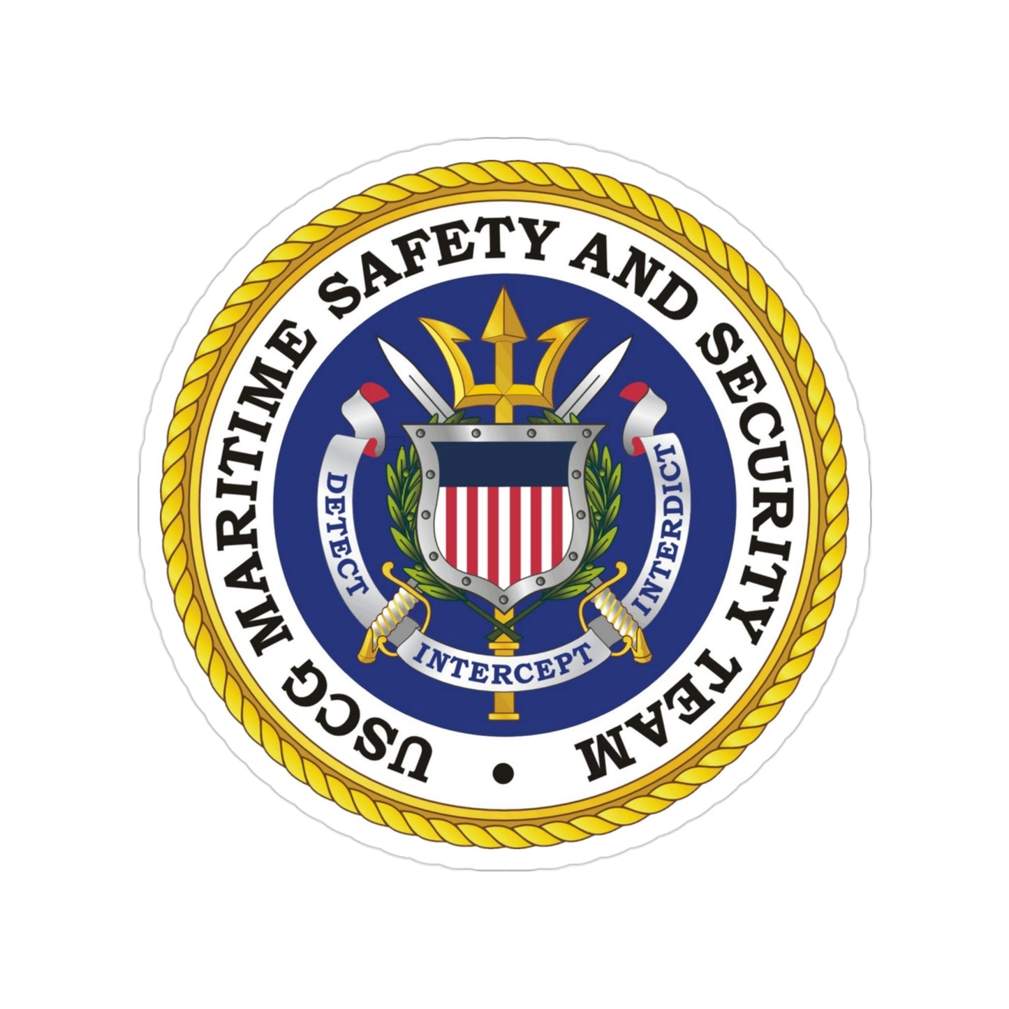 USCG Maritime Safety And Security Team (U.S. Coast Guard) Transparent STICKER Die-Cut Vinyl Decal-3 Inch-The Sticker Space