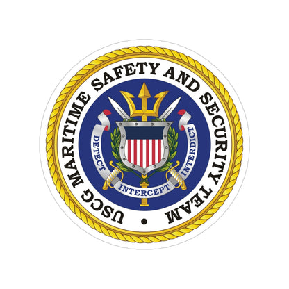 USCG Maritime Safety And Security Team (U.S. Coast Guard) Transparent STICKER Die-Cut Vinyl Decal-4 Inch-The Sticker Space