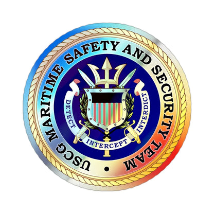 USCG Maritime Safety And Security Team (U.S. Coast Guard) Holographic STICKER Die-Cut Vinyl Decal 2 Inch Holographic - The Sticker Space