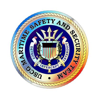 USCG Maritime Safety And Security Team (U.S. Coast Guard) Holographic STICKER Die-Cut Vinyl Decal 4 Inch Holographic - The Sticker Space