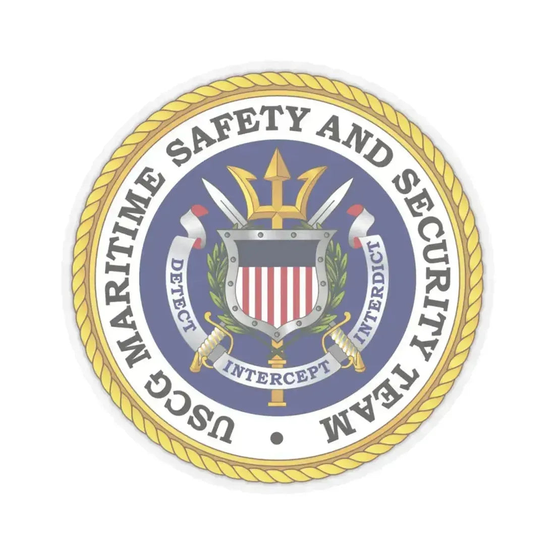 USCG Maritime Safety And Security Team (U.S. Coast Guard) STICKER Vinyl Kiss-Cut Decal 4 Inch Transparent - The Sticker Space
