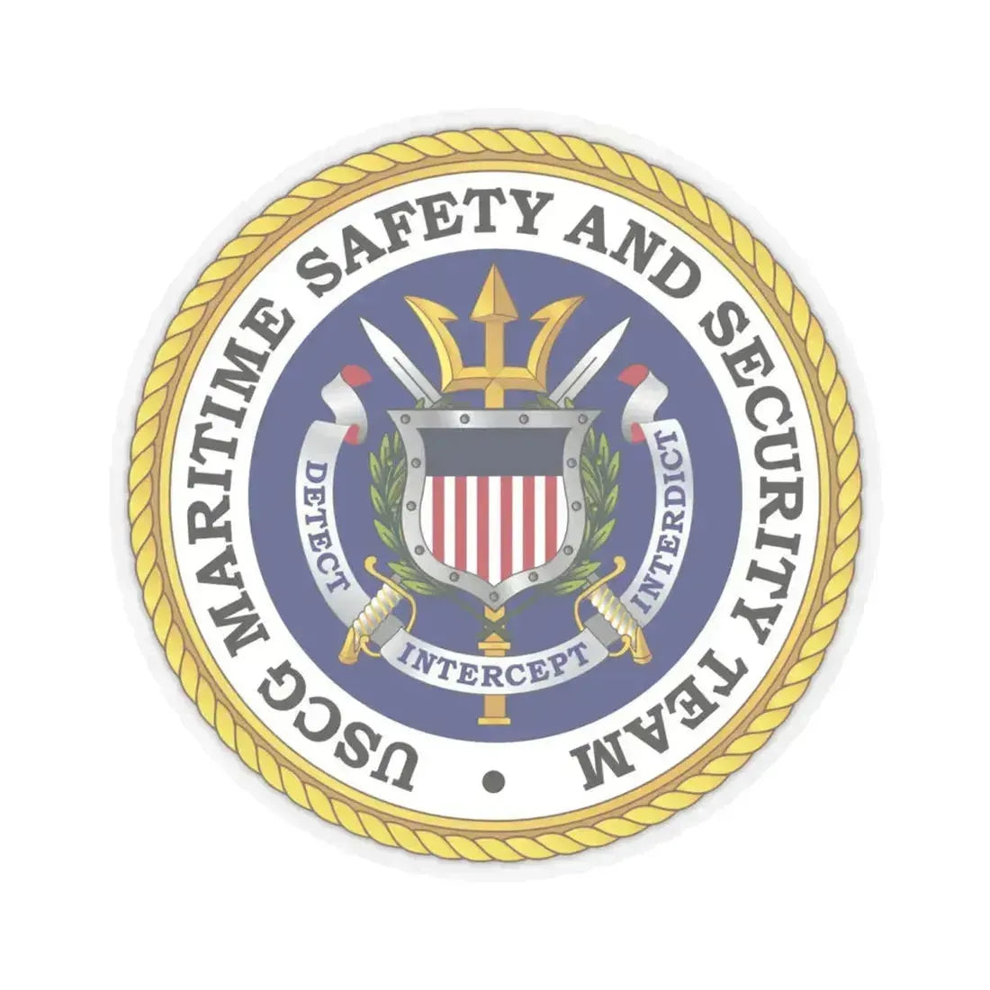 USCG Maritime Safety And Security Team (U.S. Coast Guard) STICKER Vinyl Kiss-Cut Decal 6 Inch Transparent - The Sticker Space