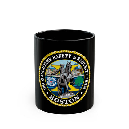 USCG Maritime Safety & Sec Team MSST Boston (U.S. Coast Guard) Black Coffee Mug-11oz-The Sticker Space